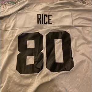 HALL OF FAMER !!  Reebok Raiders Jerry Rice Jersey